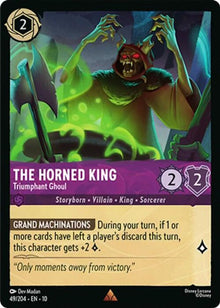 The Horned King - Triumphant Ghoul 49/204 Rare Whispers in the Well Lorcana NM