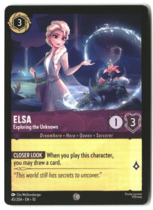 Elsa - Exploring the Unknown 45/204 Common Whispers in the Well Lorcana LP