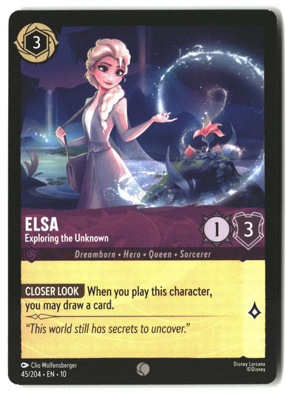 Elsa - Exploring the Unknown 45/204 Common Whispers in the Well Lorcana LP