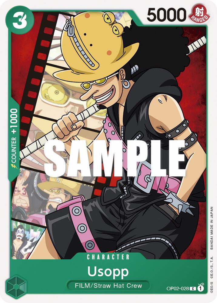 Usopp OP02-028 Common Paramount War One Piece Near Mint