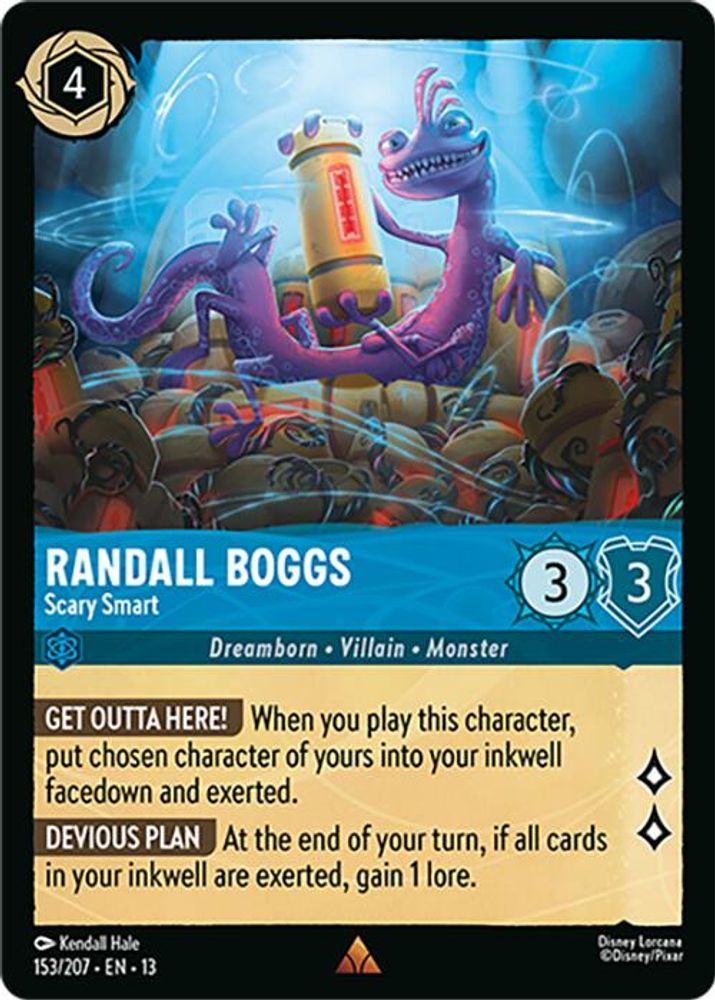 Randall Boggs - Scary Smart 153/204 Rare Attack of the Vine! Lorcana Near Mint