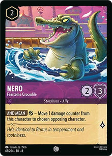 Nero - Fearsome Crocodile 65/204 Common Reign of Jafar Lorcana Near Mint