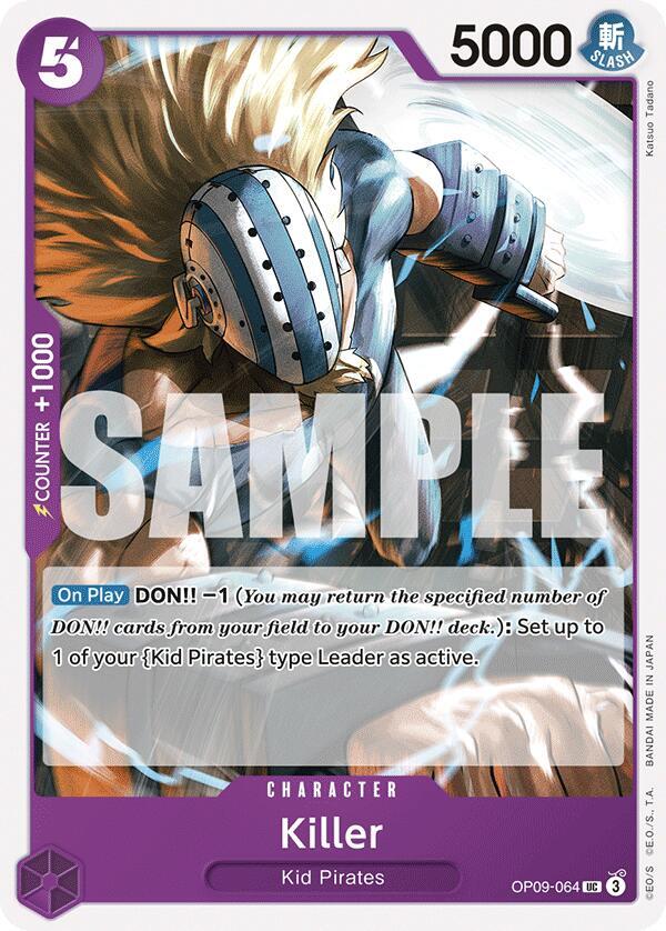 Killer OP09-064 Uncommon Emperors in the New World One Piece Near Mint