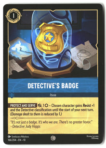 Detective's Badge 166/204 Common Whispers in the Well Lorcana Lightly Played