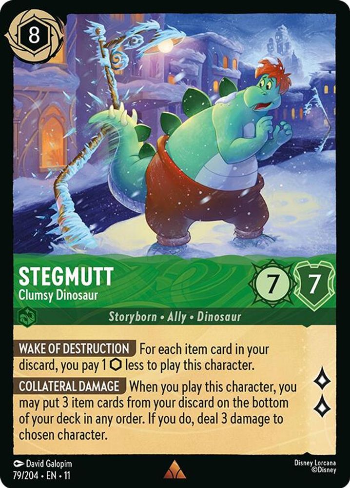 Stegmutt - Clumsy Dinosaur 79/204 Rare Winterspell Lorcana Near Mint