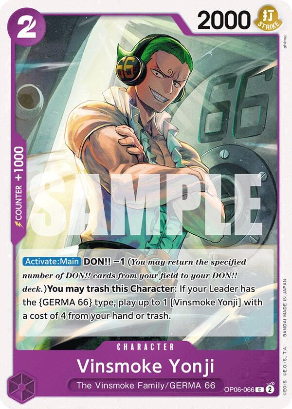 Vinsmoke Yonji (066) OP06-066 Common Wings of the Captain One Piece Near Mint