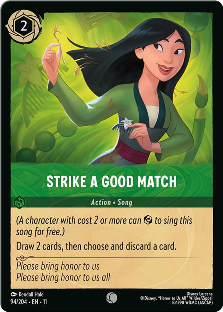 Strike a Good Match 94/204 Common Winterspell Lorcana Near Mint