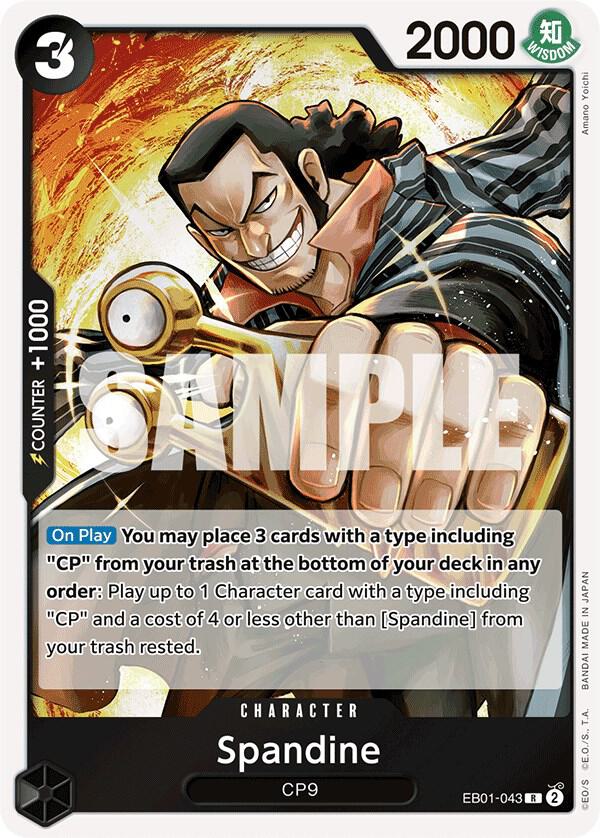 Spandine EB01-043 Rare Extra Booster: Memorial Collection One Piece Foil NM