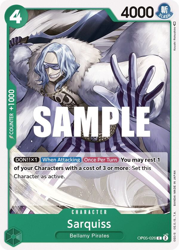 Sarquiss OP05-026 Common Awakening of the New Era One Piece Near Mint