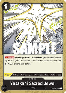 Yasakani Sacred Jewel OP02-118 Common Paramount War One Piece Near Mint