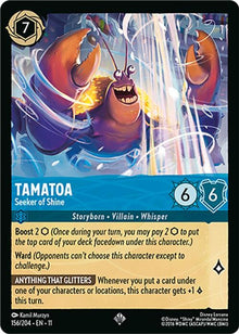 Tamatoa - Seeker of Shine 156/204 Super Rare Winterspell Lorcana Near Mint