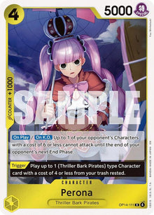 Perona OP14-111 Rare The Azure Sea's Seven One Piece Foil Near Mint