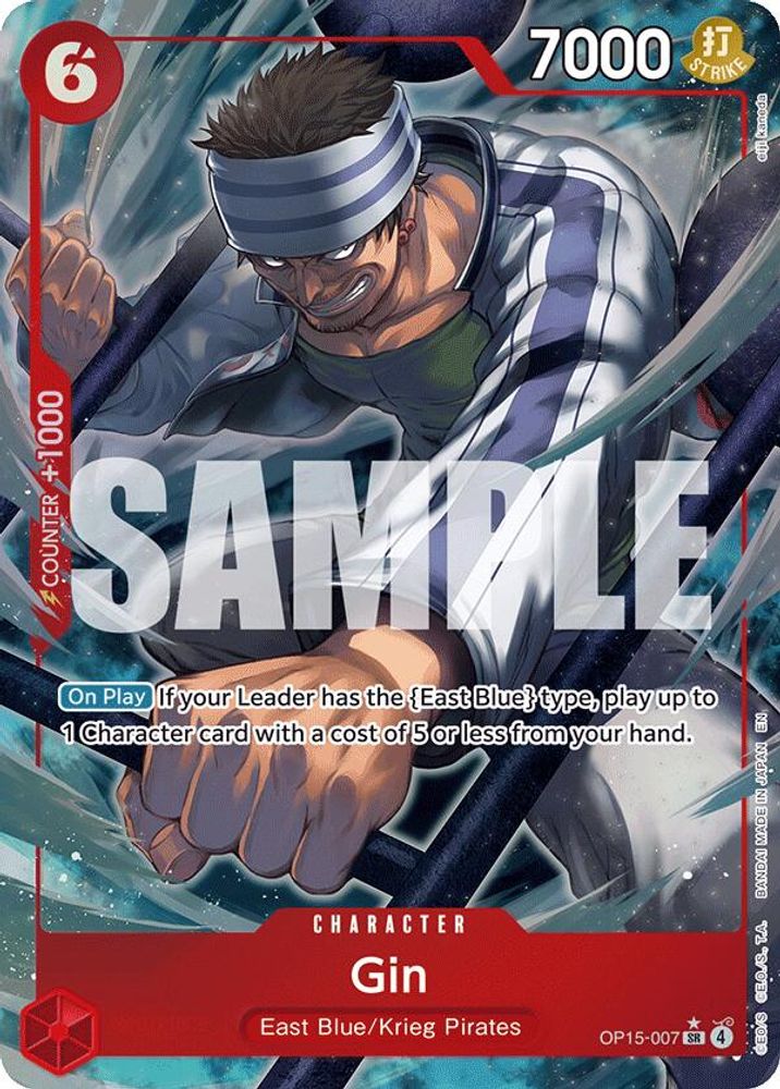 Gin (Alternate Art) OP15-007 Adventure on Kami's Island One Piece Foil NM