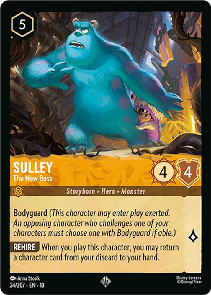 Sulley - The New Boss 24/207 Super Rare Attack of the Vine! Lorcana Near Mint