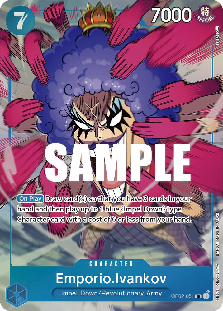 Emporio.Ivankov (051) (Alternate Art) OP02-051 Paramount War One Piece Foil NM