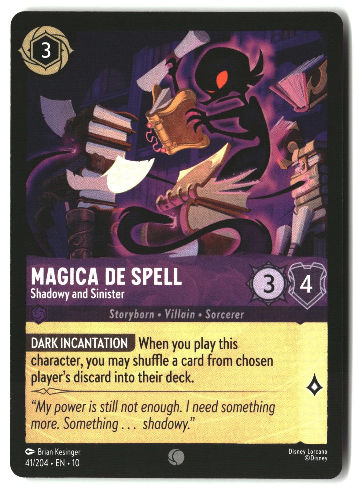 Magica De Spell - Shadowy and Sinister 41/204 Whispers in the Well Lorcana LP