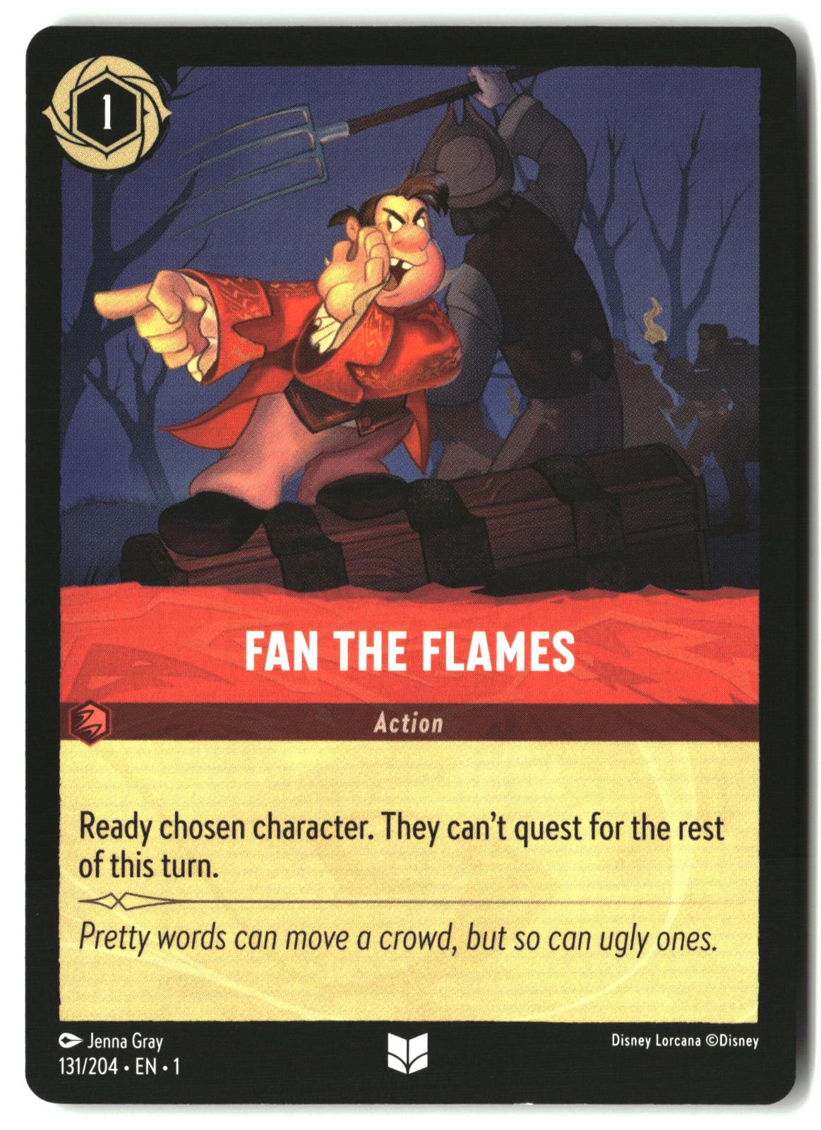 Fan the Flames 131/204 Uncommon The First Chapter Lorcana Lightly Played