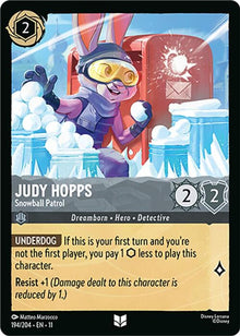 Judy Hopps - Snowball Patrol 194/204 Uncommon Winterspell Lorcana Near Mint