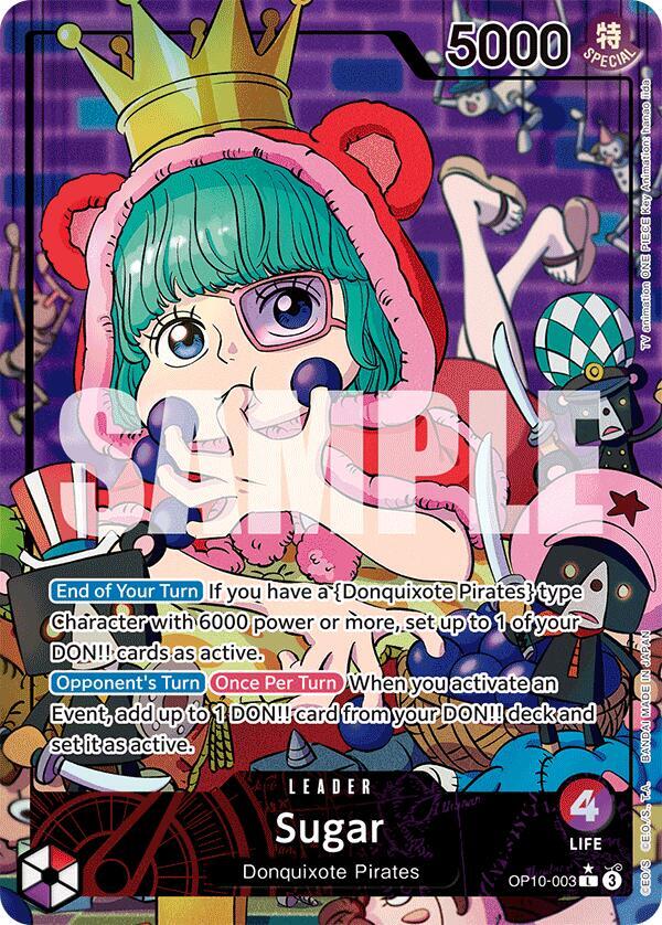 Sugar (003) (Parallel) OP10-003 Leader Royal Blood One Piece Foil Near Mint
