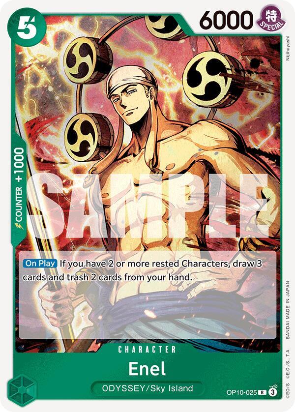 Enel OP10-025 Rare Royal Blood One Piece Foil Near Mint