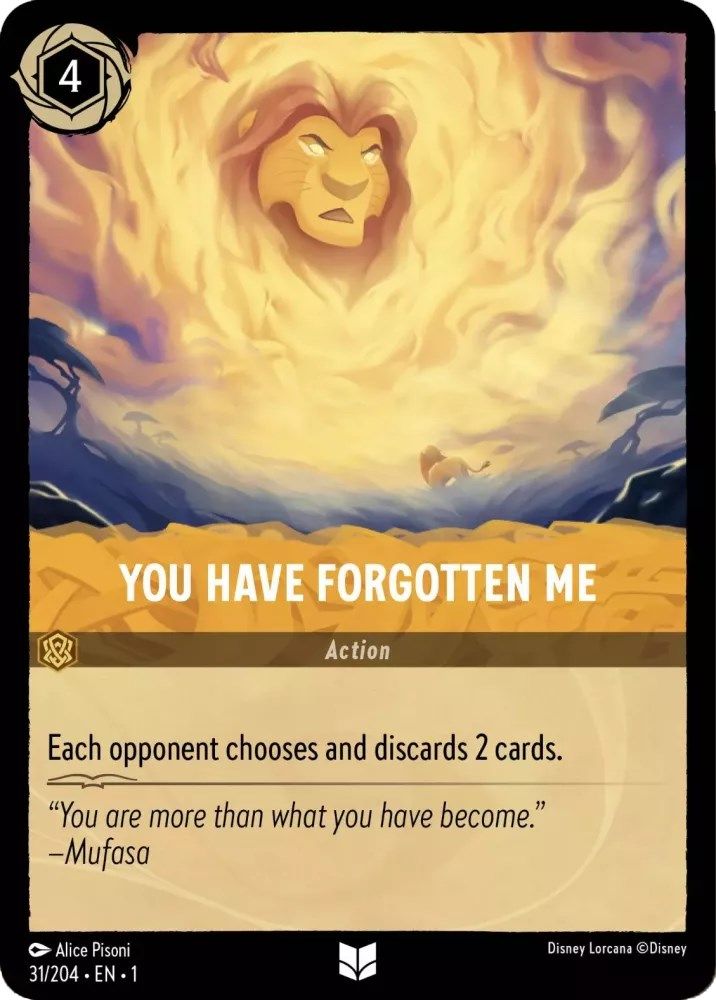 You Have Forgotten Me 31/204 Uncommon The First Chapter Lorcana Near Mint