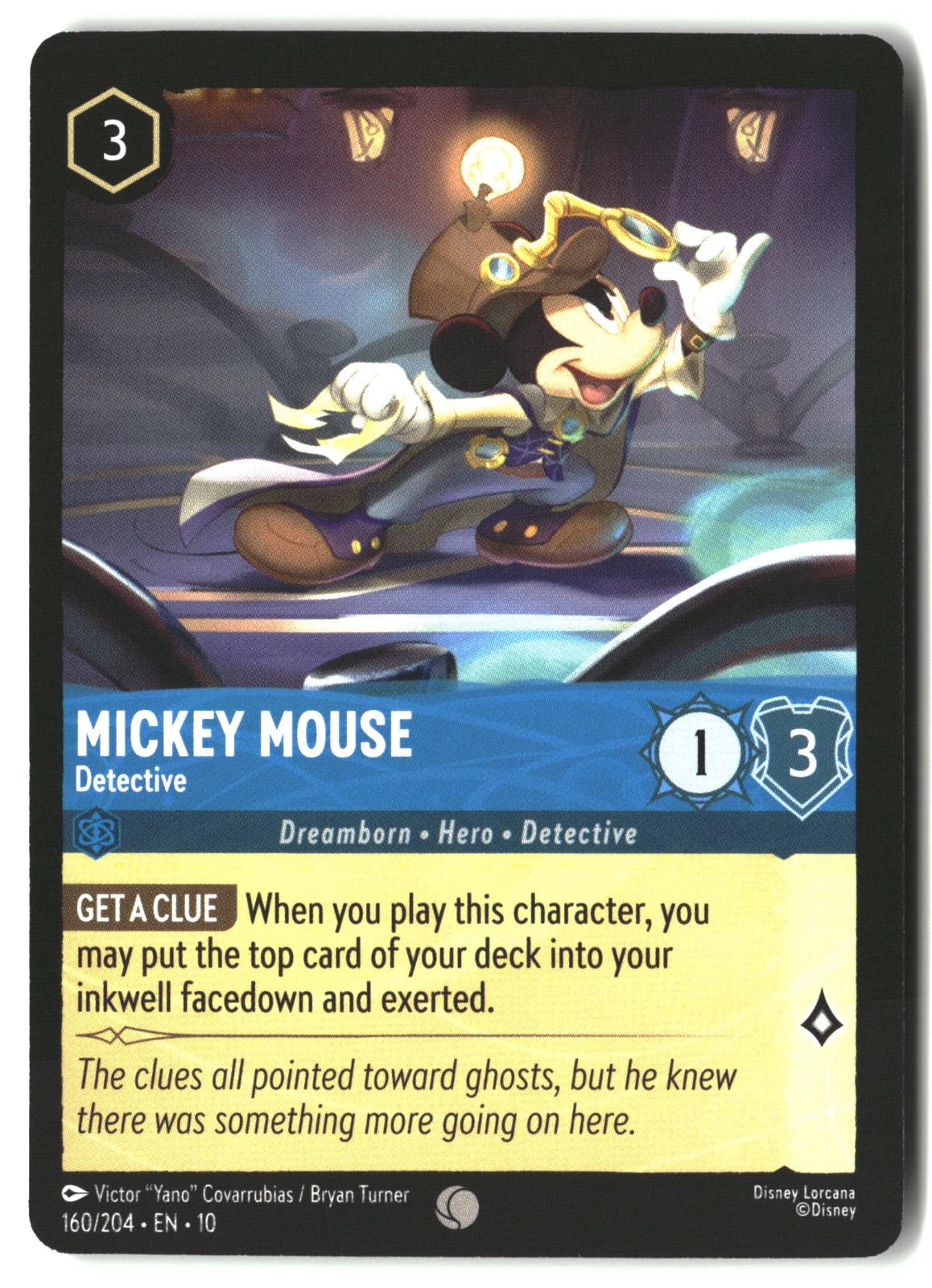 Mickey Mouse - Detective 160/204 Common Whispers in the Well Lorcana LP