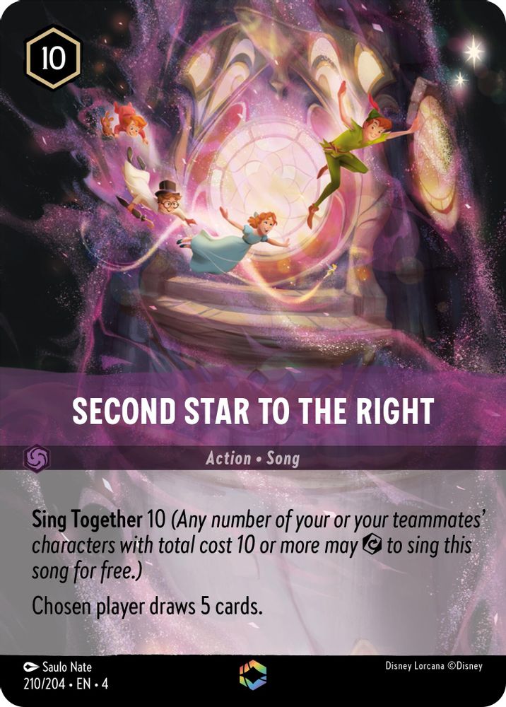 Second Star to the Right (Enchanted) 210/204 Ursula's Return Lorcana Holo NM