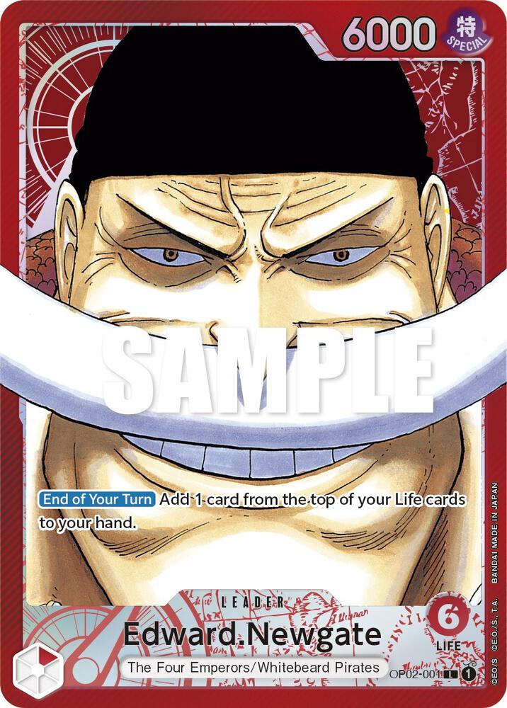 Edward.Newgate (001) (Alternate Art) OP02-001 Paramount War One Piece Foil NM