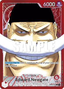 Edward.Newgate (001) (Alternate Art) OP02-001 Paramount War One Piece Foil NM