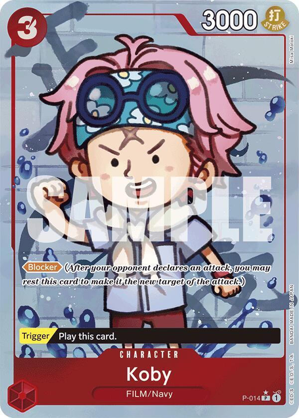 Koby (Full Art) P-014 Promo Premium Booster -The Best- One Piece Foil Near Mint