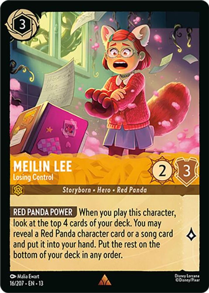 Meilin Lee - Losing Control 16/204 Rare Attack of the Vine! Lorcana Near Mint