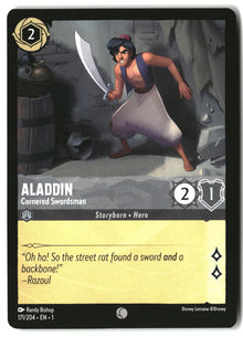 Aladdin - Cornered Swordsman 171/204 Common The First Chapter Lorcana LP