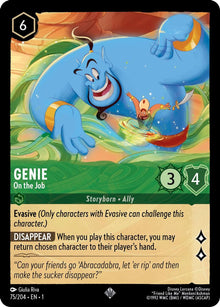 Genie - On the Job 75/204 Super Rare The First Chapter Lorcana Near Mint