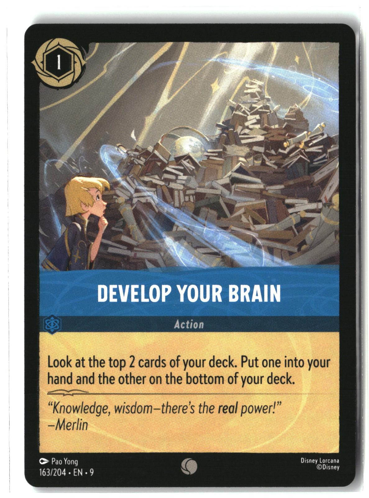 Develop Your Brain 163/204 Common Fabled Lorcana Lightly Played