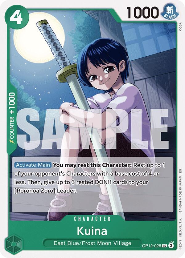 Kuina OP12-026 Uncommon Legacy of the Master One Piece Near Mint
