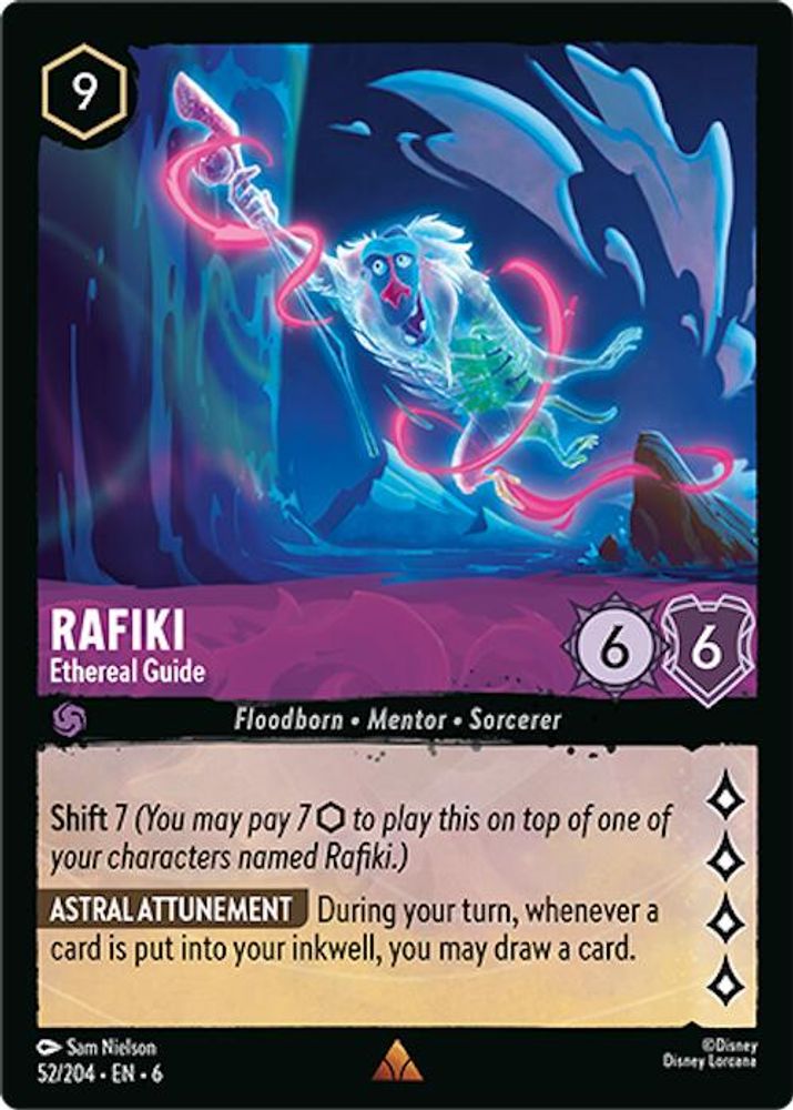 Rafiki - Ethereal Guide 52/204 Rare Azurite Sea Lorcana Near Mint