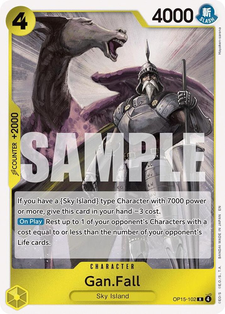 Gan.Fall OP15-102 Rare Adventure on Kami's Island One Piece Foil Near Mint