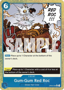 Gum-Gum Red Roc (Textured Foil) OP04-056 Premium Booster -The Best- One Piece NM