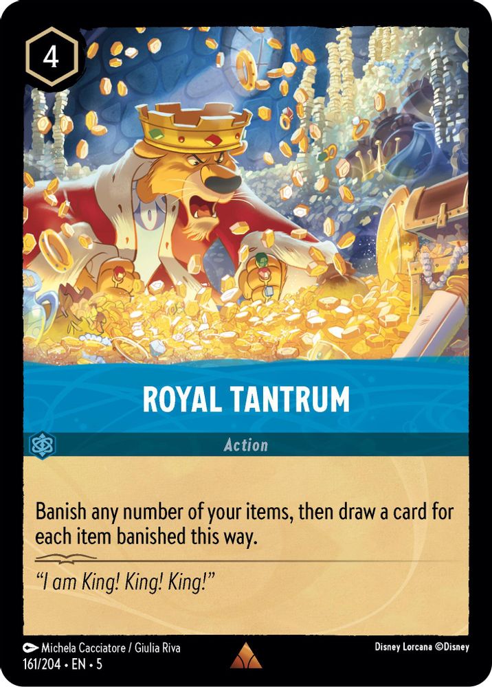 Royal Tantrum 161/204 Rare Shimmering Skies Lorcana Near Mint
