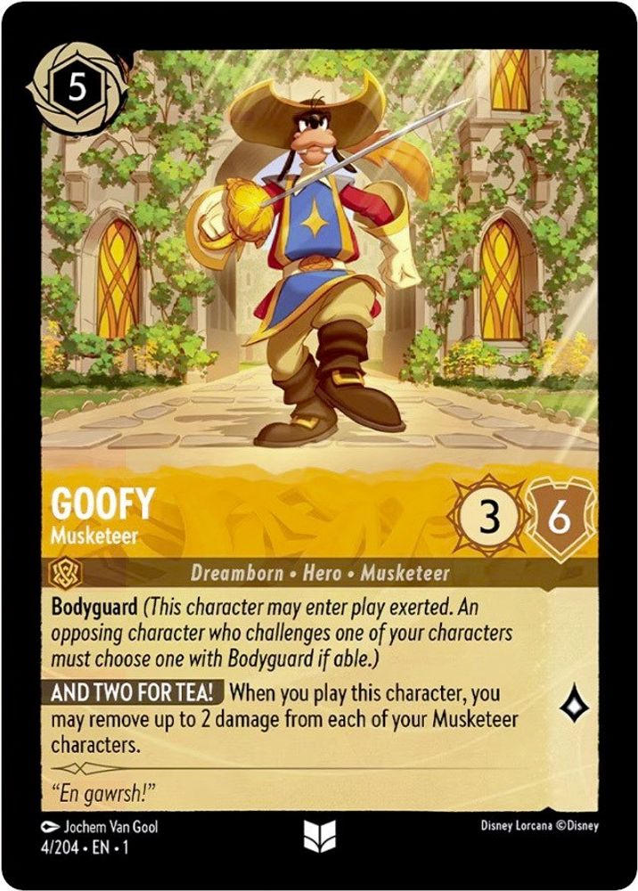 Goofy - Musketeer 4/204 Uncommon The First Chapter Lorcana Near Mint