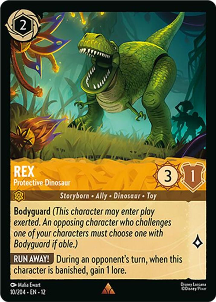 Rex - Protective Dinosaur 10/204 Rare Wilds Unknown Lorcana Near Mint