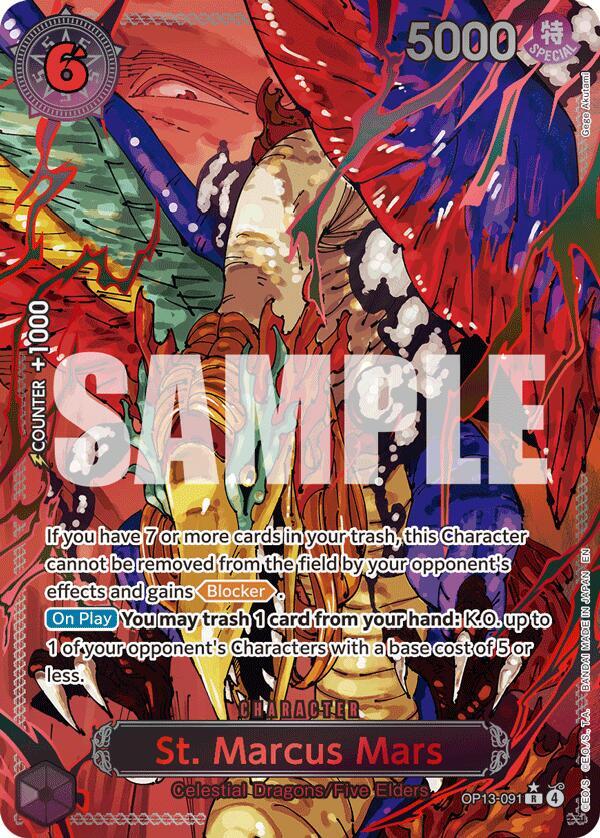 St. Marcus Mars (Parallel) OP13-091 Rare Carrying On His Will One Piece Foil NM