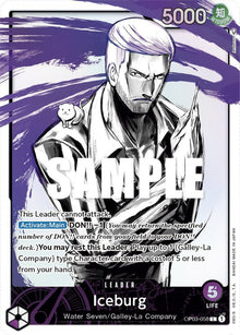 Iceburg (Alternate Art) OP03-058 Leader Pillars of Strength One Piece Foil NM