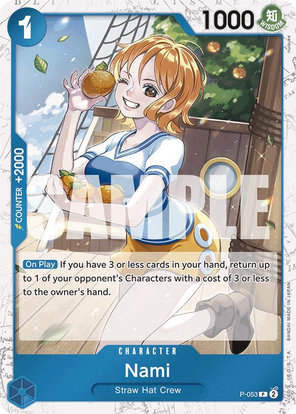 Nami (P-053) (Jolly Roger Foil) P-053 Premium Booster -The Best- One Piece NM