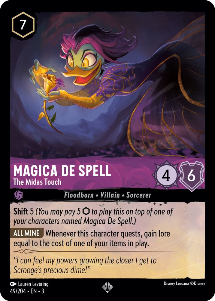 Magica De Spell - The Midas Touch 49/204 Super Rare Into the Inklands Lorcana NM