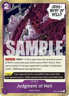 Judgment of Hell (Jolly Roger Foil) OP02-089 Premium Booster -The Best- One Piece NM