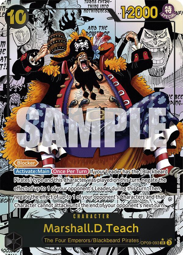 Marshall.D.Teach (093) (Manga) OP09-093 Emperors in the New World One Piece Foil NM