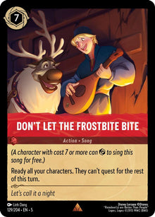 Don't Let the Frostbite Bite 129/204 Rare Shimmering Skies Lorcana Near Mint
