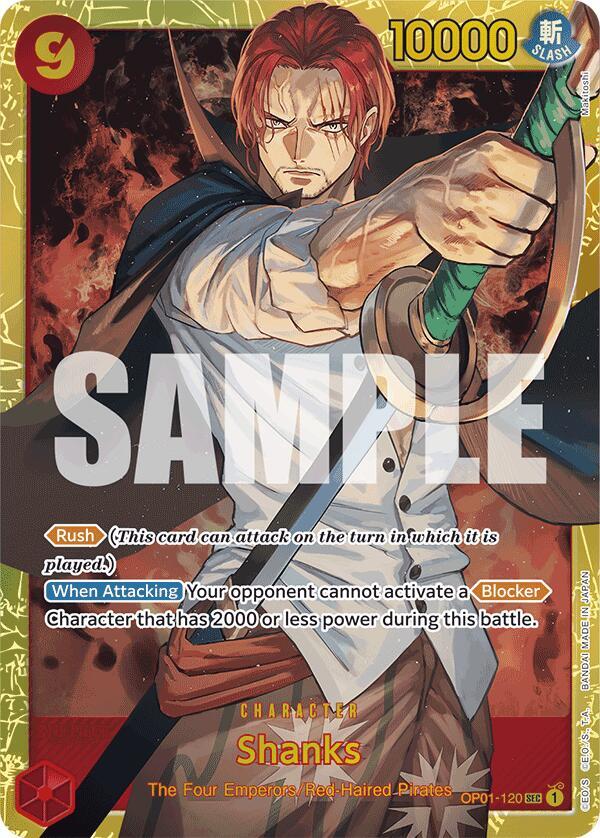 Shanks (Reprint) OP01-120 Premium Booster -The Best- One Piece Foil NM