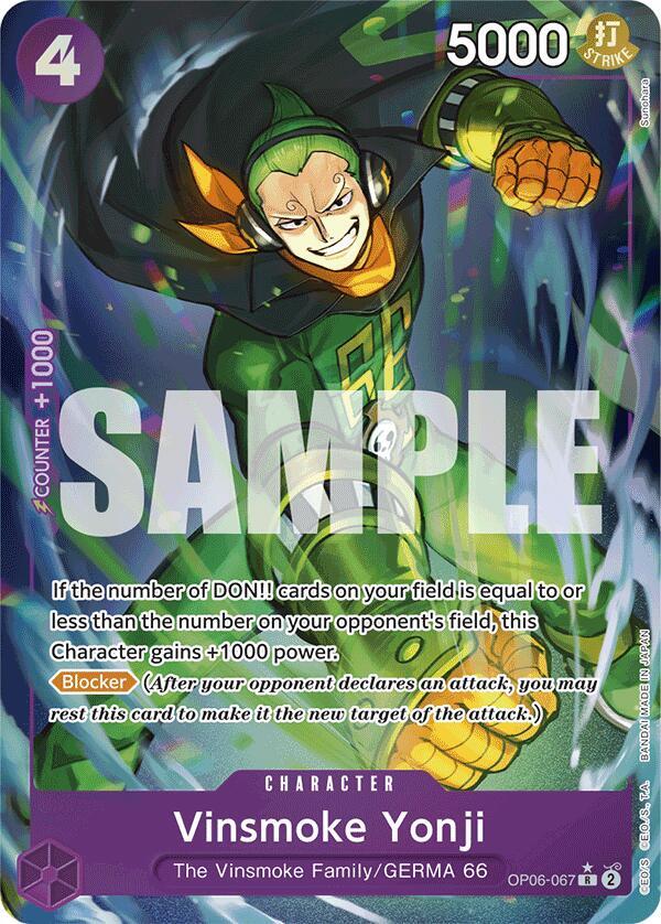 Vinsmoke Yonji (Full Art) OP06-067 Premium Booster -The Best- One Piece Foil NM